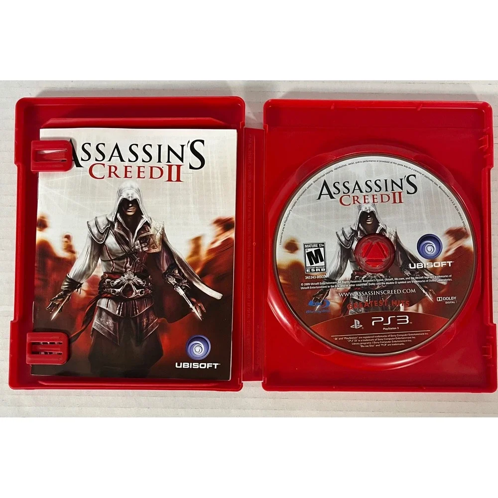 Ubisoft Assassin's Creed II‎ Video Game PS3 One Size Red Greatest Hits Edition